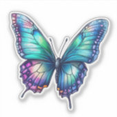 Beautiful iridescent shimmering butterfly cutout シール (正面)