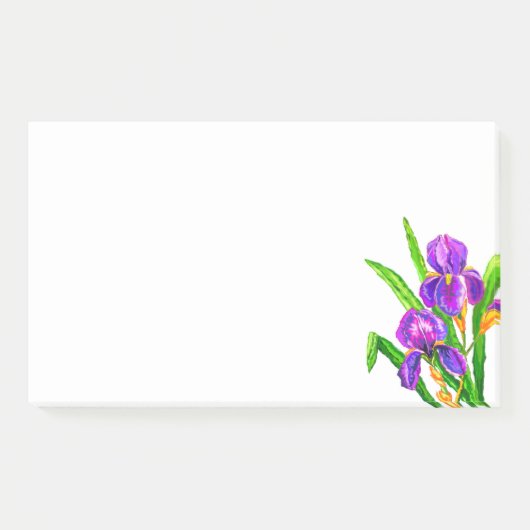 Beautiful Irises Post-it®ノート ポストイット (正面)