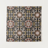 Beautiful islamic medallion seamless pattern texti タペストリー (正面(横))
