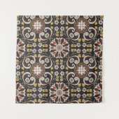 Beautiful islamic medallion seamless pattern texti タペストリー (正面)