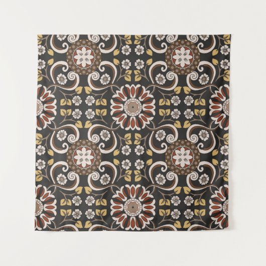 Beautiful islamic medallion seamless pattern texti タペストリー (正面)