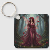 Beautiful January Garnet Fairy キーホルダー (正面)