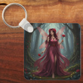 Beautiful January Garnet Fairy キーホルダー (正面)
