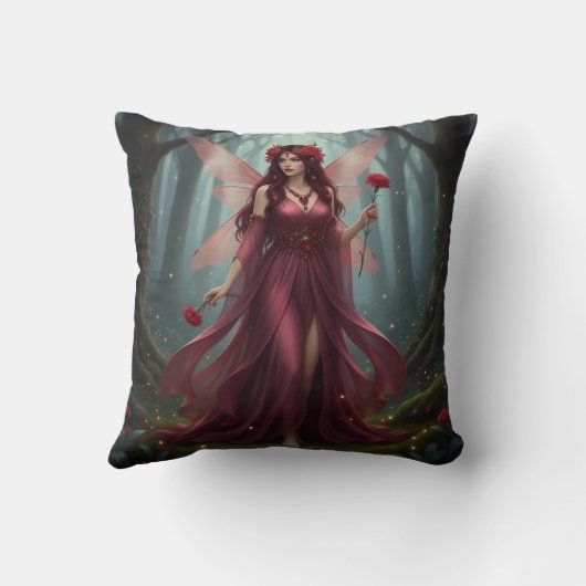 Beautiful January Garnet Fairy クッション (裏面)