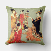 Beautiful Japanese Art Design Throw Pillows クッション (正面)