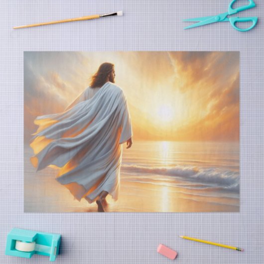 Beautiful Jesus by the Sea Tissue Paper 薄葉紙 (クラフト)