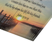 BEAUTIFUL JOHN 15:12サンセット写真デザイン カッティングボード (角)