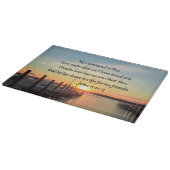 BEAUTIFUL JOHN 15:12サンセット写真デザイン カッティングボード (角)