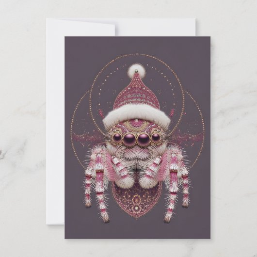 Beautiful Jumping Spider Christmas Cards シーズンカード (正面)