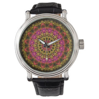 beautiful kaleidoscopic mandala pattern 腕時計