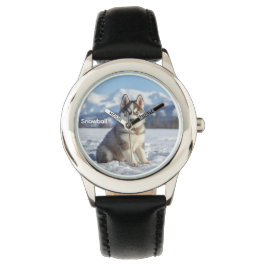 Beautiful Kid's Husky Dog Personalization 腕時計