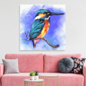 Beautiful Kingfisher Bird 絵画's Canvas Print キャンバスプリント (インサイチュ (リビング))