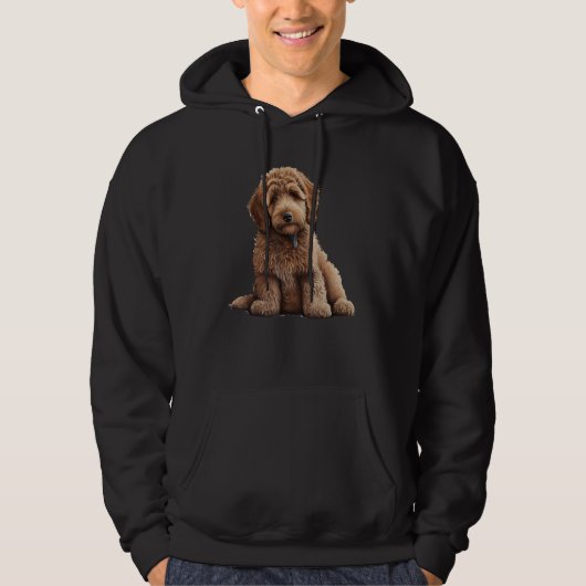 Beautiful Labradoodle Labrador Poodle Motif  Famil パーカ (正面)
