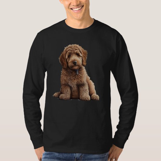 Beautiful Labradoodle Labrador Poodle Motif  Famil Tシャツ (正面)