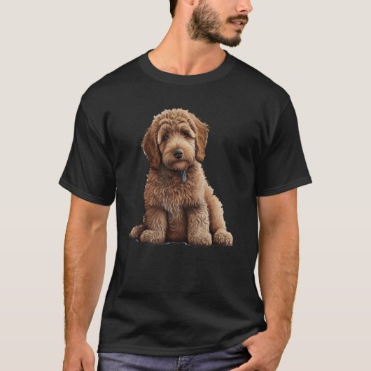 Beautiful Labradoodle Labrador Poodle Motif  Famil Tシャツ (正面)