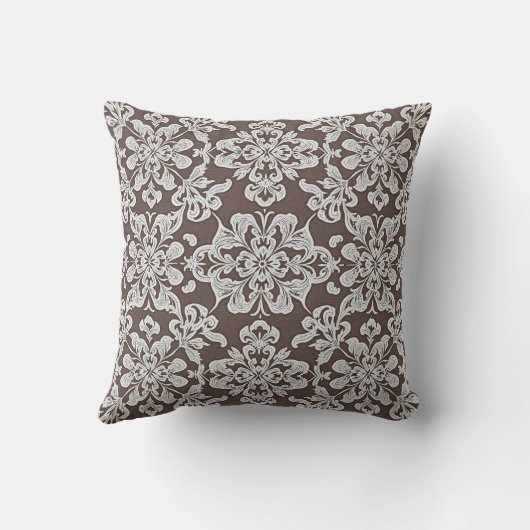 Beautiful Lace Pattern Throw Pillow クッション (裏面)