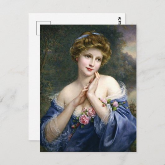 Beautiful Lady In Blue_GC – はがき (正面/裏面)