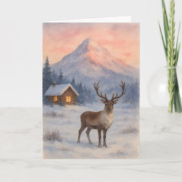 Beautiful landscape Xmas card カード