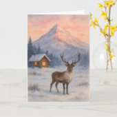 Beautiful landscape Xmas card カード (黄色い花)
