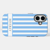 Beautiful Light Blue Striped Personalized Case-Mate iPhoneケース (裏面 (横))