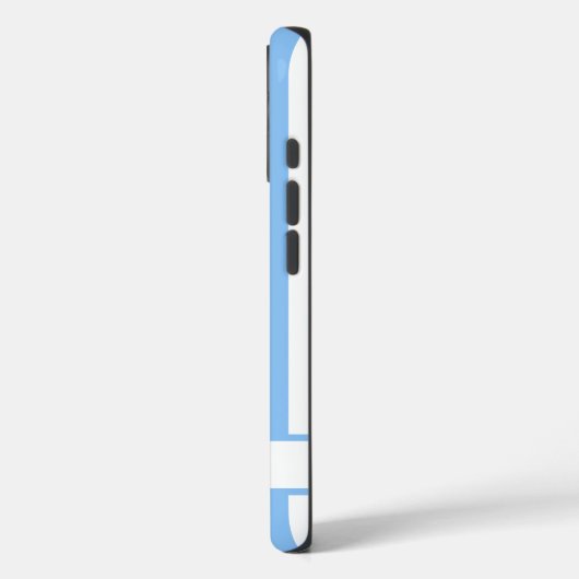 Beautiful Light Blue Striped Personalized Case-Mate iPhoneケース (裏面 / 左)