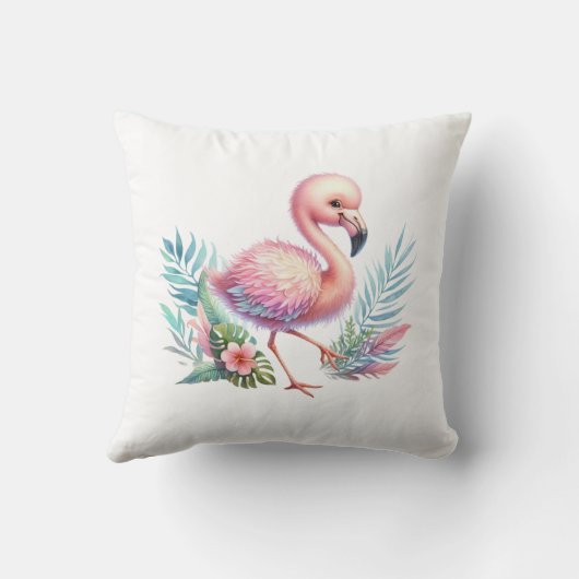 Beautiful Like a Flower, Strong Like a Flamingo クッション (裏面)