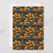 Beautiful Lilies Accent Adult Birthday 招待状 (裏面)