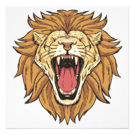 beautiful lion head design フォトプリント           