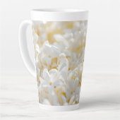 Beautiful little ghosts among white flowers カフェラテマグ (左アングル)