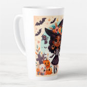 Beautiful little witch halloween party カフェラテマグ (左アングル)