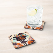 Beautiful little witch halloween party コースター (右側)