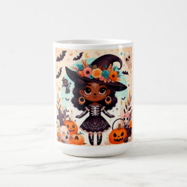 Beautiful little witch halloween party コーヒーマグカップ