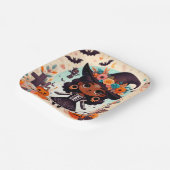 Beautiful little witch halloween party ペーパープレート (傾斜あり)