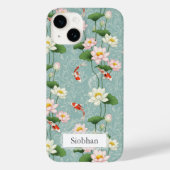 Beautiful Lotus and Koi fish Zen Art Personalized Case-Mate iPhoneケース (裏面)