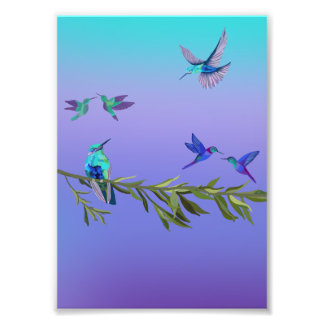 Beautiful love birds wall art poster フォトプリント