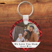Beautiful Love You Mom写真と文字 キーホルダー (正面)