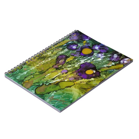 Beautiful Lovitude Journal "Purple and Data Iris" ノートブック (左側)