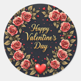 Beautiful Luxury Floral Love Modern Collection ラウンドシール