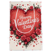 Beautiful Luxury Floral Love Trendy Collection ミディアムペーパーバッグ (正面)