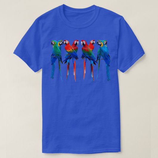 Beautiful Macaws The Scarlet Macaw Greenwing Macaw Tシャツ (デザイン正面)