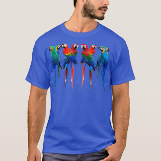 Beautiful Macaws The Scarlet Macaw Greenwing Macaw Tシャツ