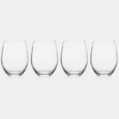 Beautiful Mahjong Joker Wine Glasses ステムなしワイングラス (左)