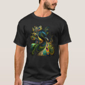 beautiful Majestic Peacock in the moonlight  1 Tシャツ (正面)