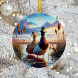 Beautiful Mallard Ducks Keepsake セラミックオーナメント