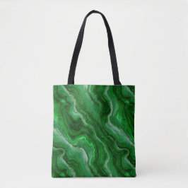Beautiful Marble Pattern in Emerald Green トートバッグ
