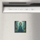 Beautiful March Aquamarine Fairy マグネット (インサイチュ (食洗機))