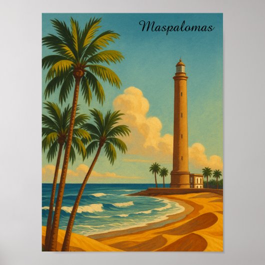 Beautiful Maspalomas Meloneras Beach Gran Canaria ポスター (正面)