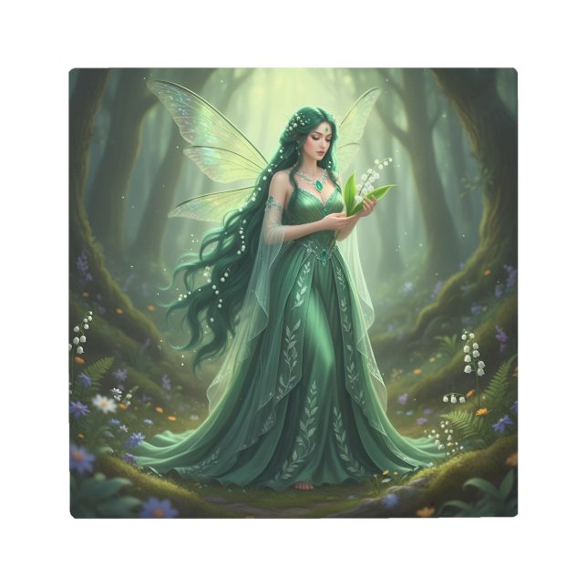 Beautiful May Emerald Fairy メタルプリント (正面)