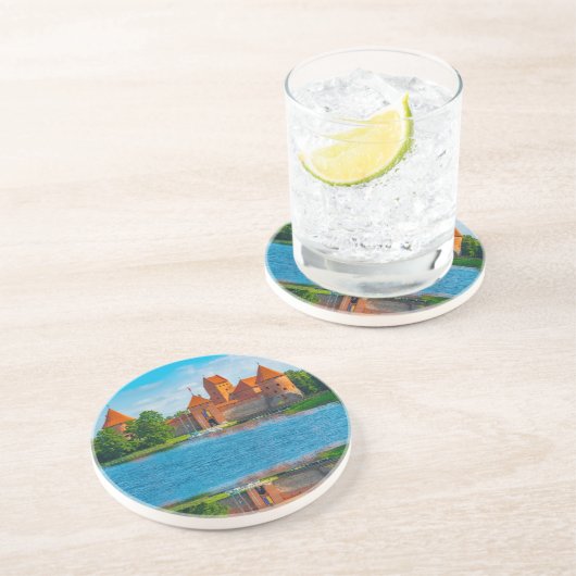 Beautiful Medieval Castle on Blue Lake コースター (側面)
