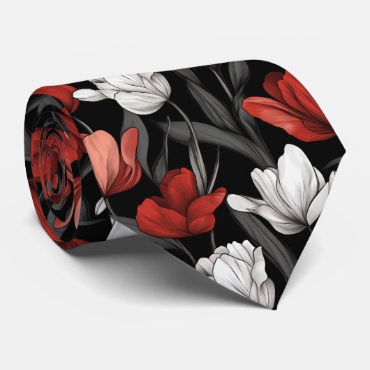 Beautiful Mens Accessories Tulip Flower ネクタイ (ロール)